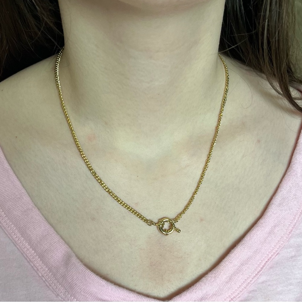 Evry Jewels Gold Toggle Necklace